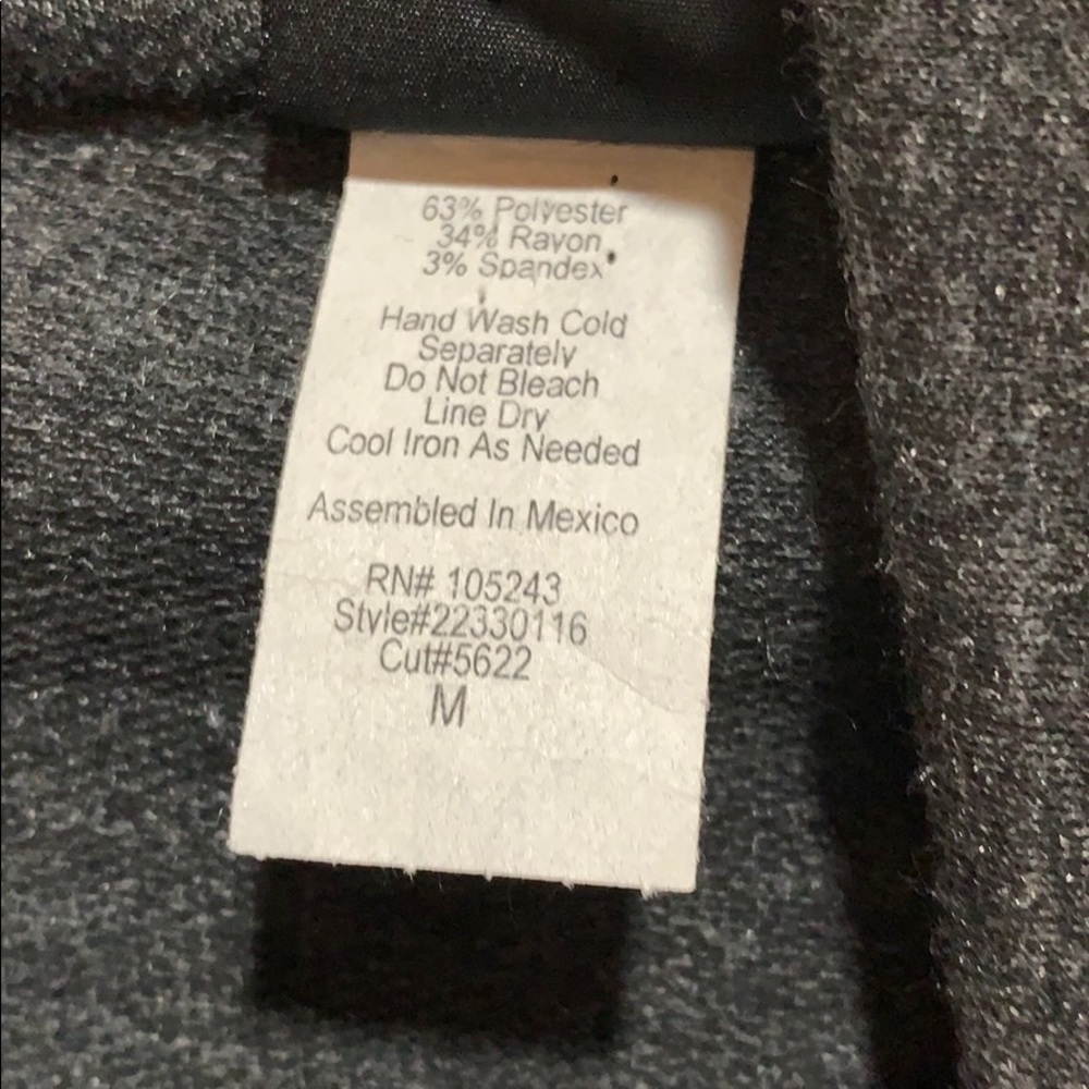 BOBEAU GRAY ASYMMETRICAL TOP ONE BUTTON SZ M - Picture 5 of 7